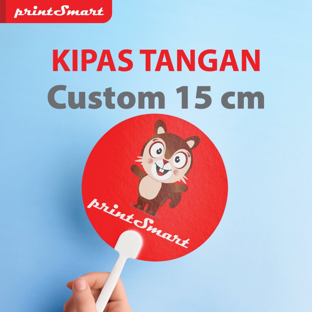 Kipas Tangan Custom 15 cm - Art Carton 310 - Hand Fan Art Carton