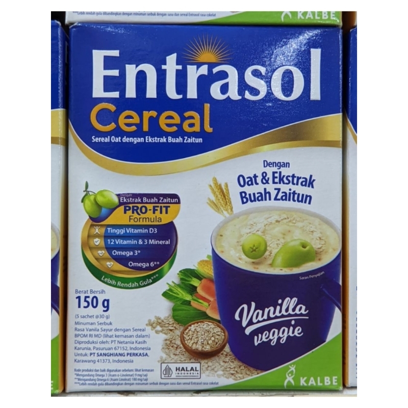 

ENTRASOL Cereal Vanilla Veggie 150 Gram || Entrasol Cereal || Entrasol || Entasol Cereal 150 Gram || Cereal || Sereal || Entrasol Sereal