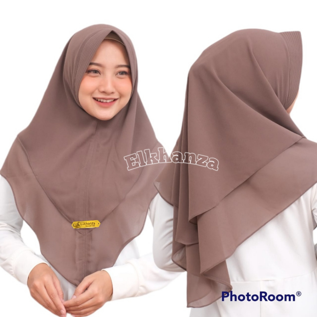 hijab instan/khimar mini lancip (m) ceruty babydoll by Elkhanza hijab