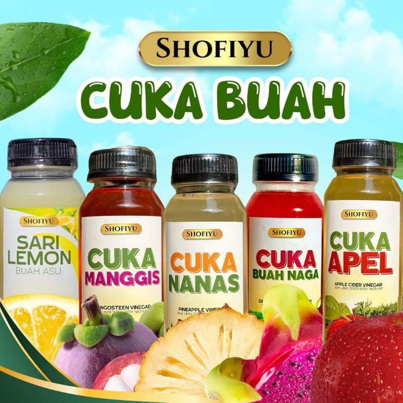 

100% ASLI CUKA BUAH SHOFIYU APEL MANGGIS NANAS SARI LEMON DIET KOLESTEROL ASAM URAT TENSI PROMIL