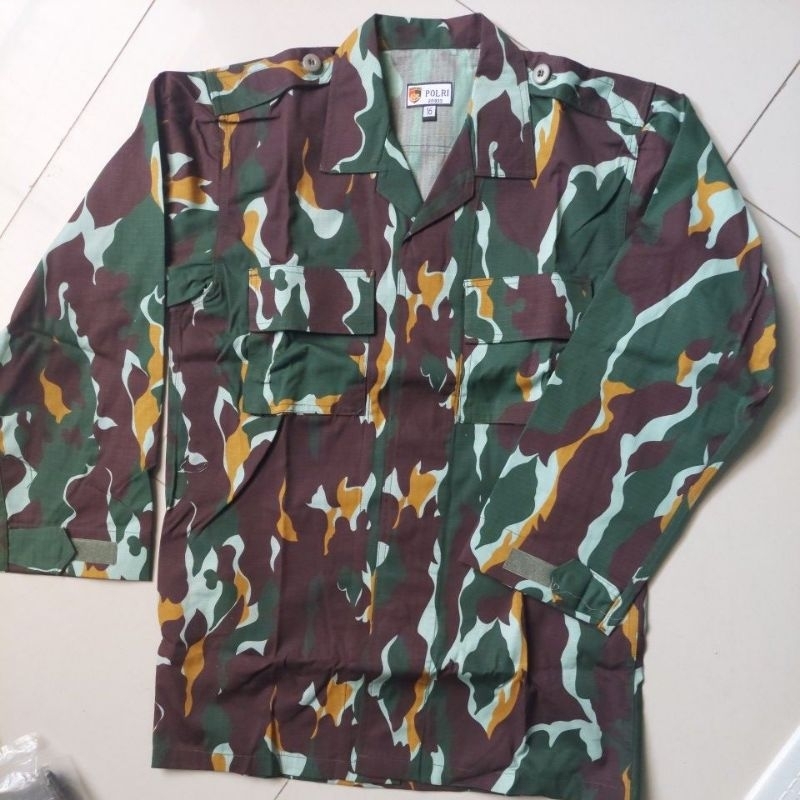 BAJU KEMEJA LORENG BRIMOB PEMBAGIAN POLRI