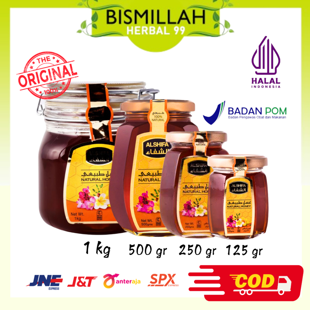 

AL SHIFA MADU MURNI ORIGINAL 100% MURNI - ALL SIZE | MADU AL SHIFA 1 KG | 500 GR | 250 GR | 125 GR