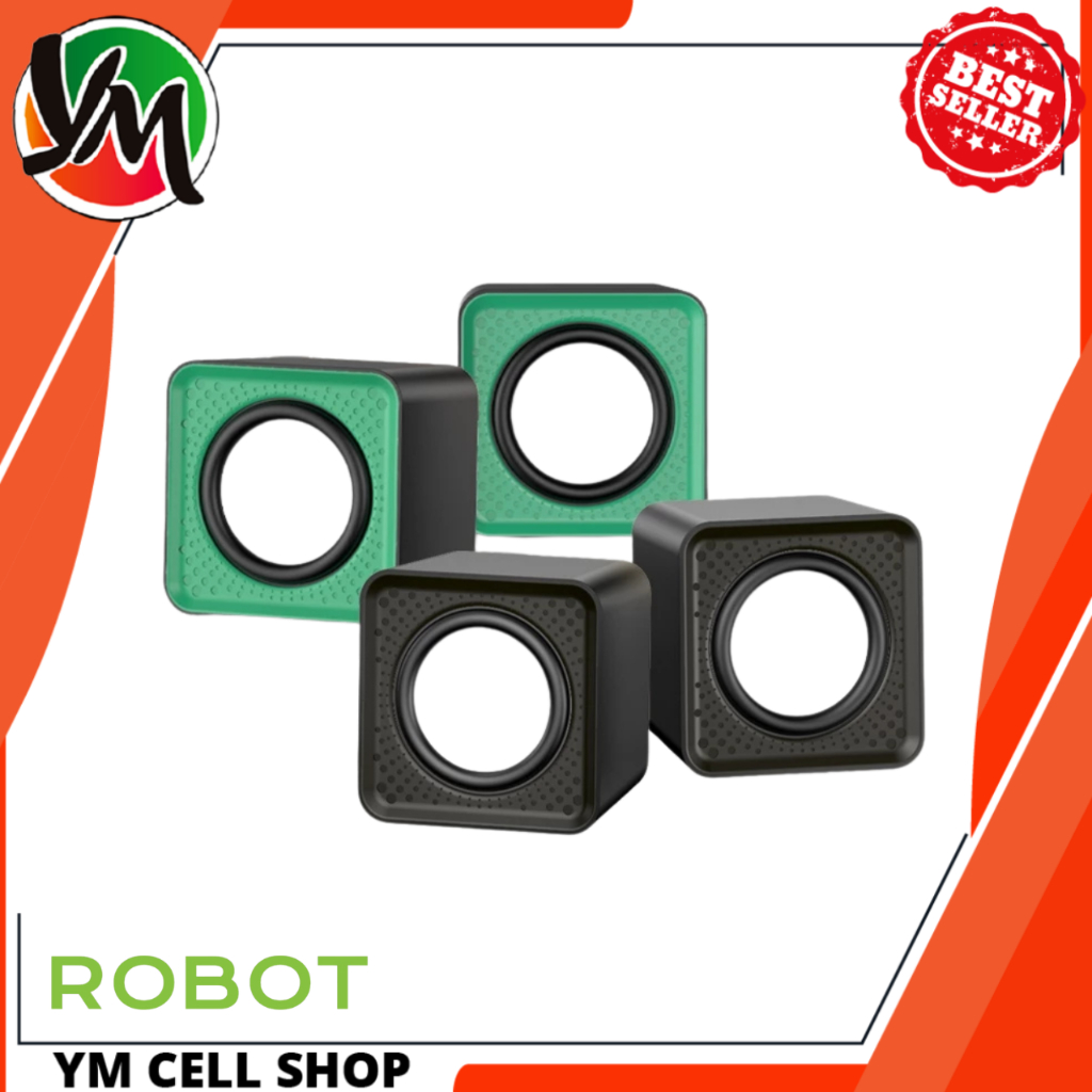 SPEAKER ROBOT RS260 KABEL ROBOT Speaker Komputer RS260 Deep Bass 35mm Audio Usb Jack Portable Music 
