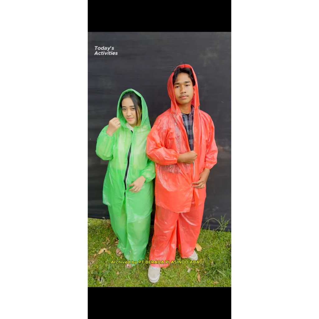 JAS HUJAN jaket celana pakai resleting