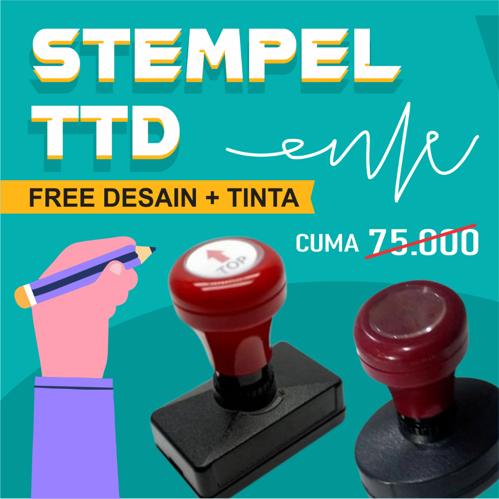 

[EXPRESS] Stempel Flash Otomatis TTD Tanda Tangan - Tanpa Bantalan Tinta - High Quality