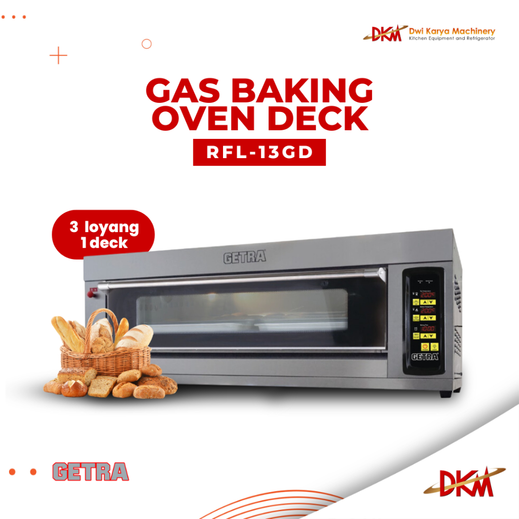 GAS OVEN DECK RFL-13GD / OVEN GETRA 1 DECK 3 TRAY RFL 13GD