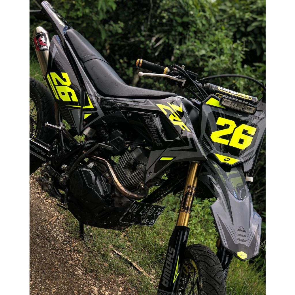 Decal crf 150L/Stiker CRF150L decal crf kombinasiI hitam stabilo  series bebas custom design
