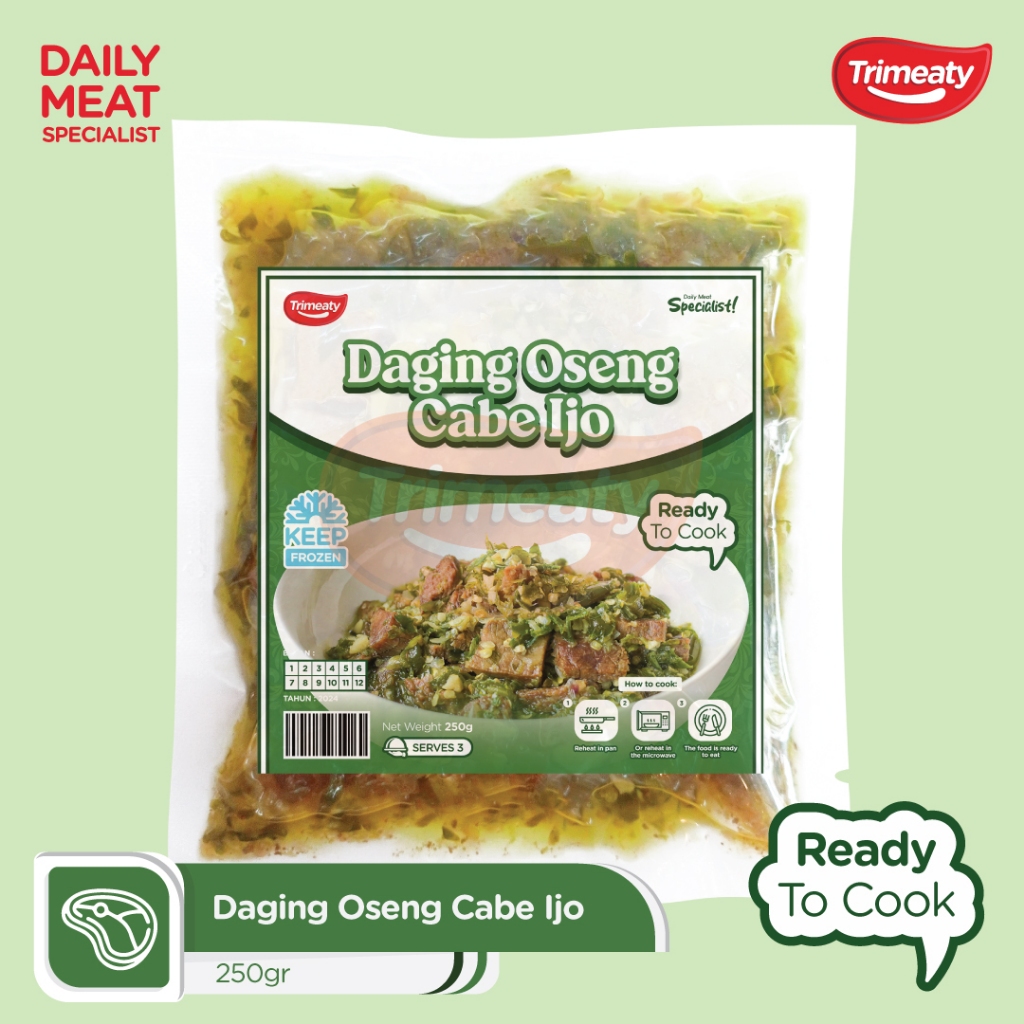 

Daging Oseng Cabe Ijo / Makanan Beku Siap Saji Oseng Cabe Ijo / Ready to Cook 250gr