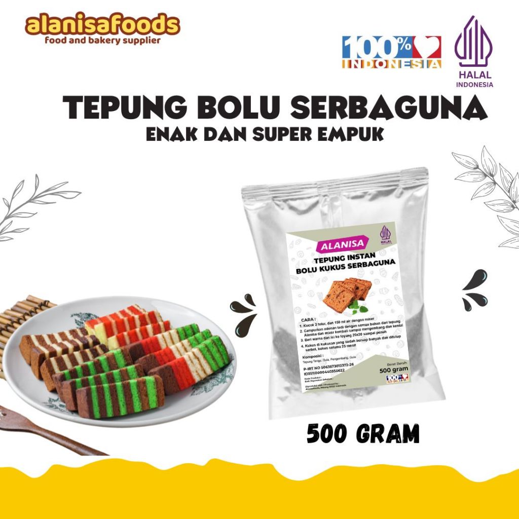 

TEPUNG PREMIX ( BOLU SEBAGUNA ) 500GR