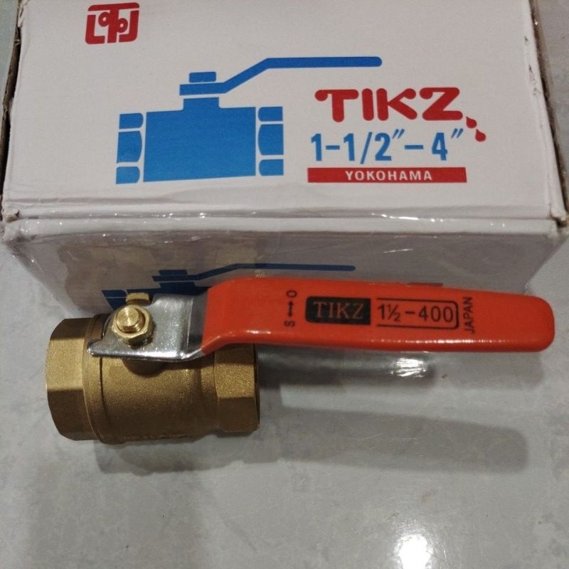 TIKZ  Ball Valve Kuningan 1.5" / TIKZ Ball Valve 11/2" kuningan