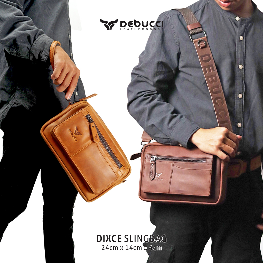 Debucci Leather goods - Dixce Handbag/Tas Slempang Pria Kulit Asli /Slingbag/Tas Elegan