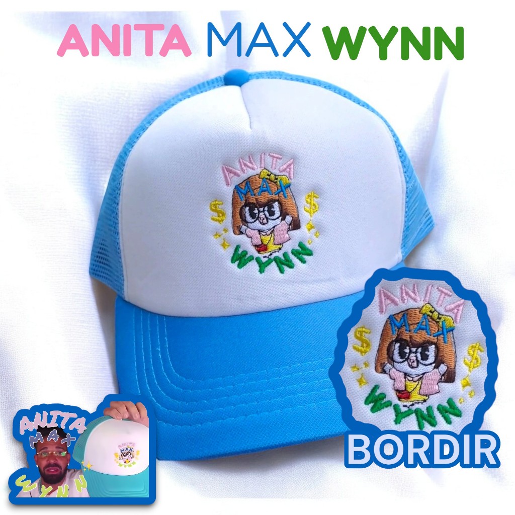 Topi Jaring/Trucker - Bordir Gambar Anita Max Wynn