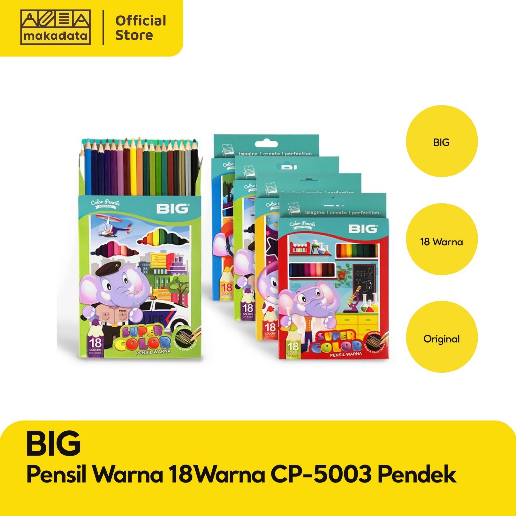 

PENSIL WARNA/ COLOUR PENCIL BIG 18 WARNA MURAH