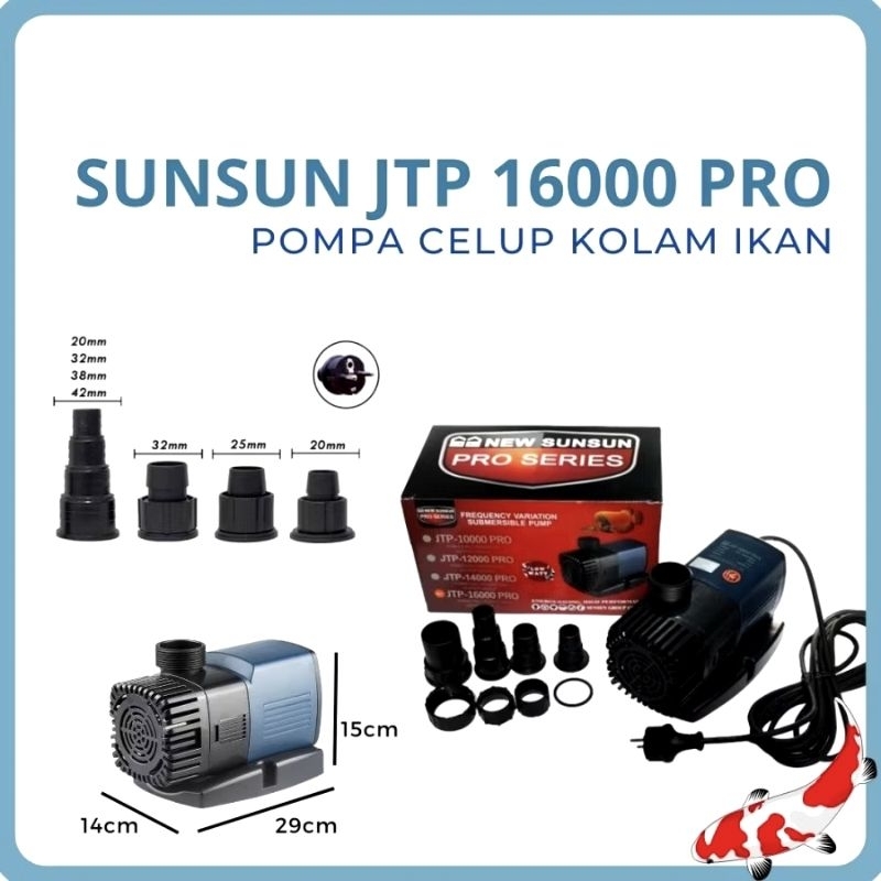 SUNSUN JTP 16000 PRO Mesin Pompa Kolam Ikan Low Watt