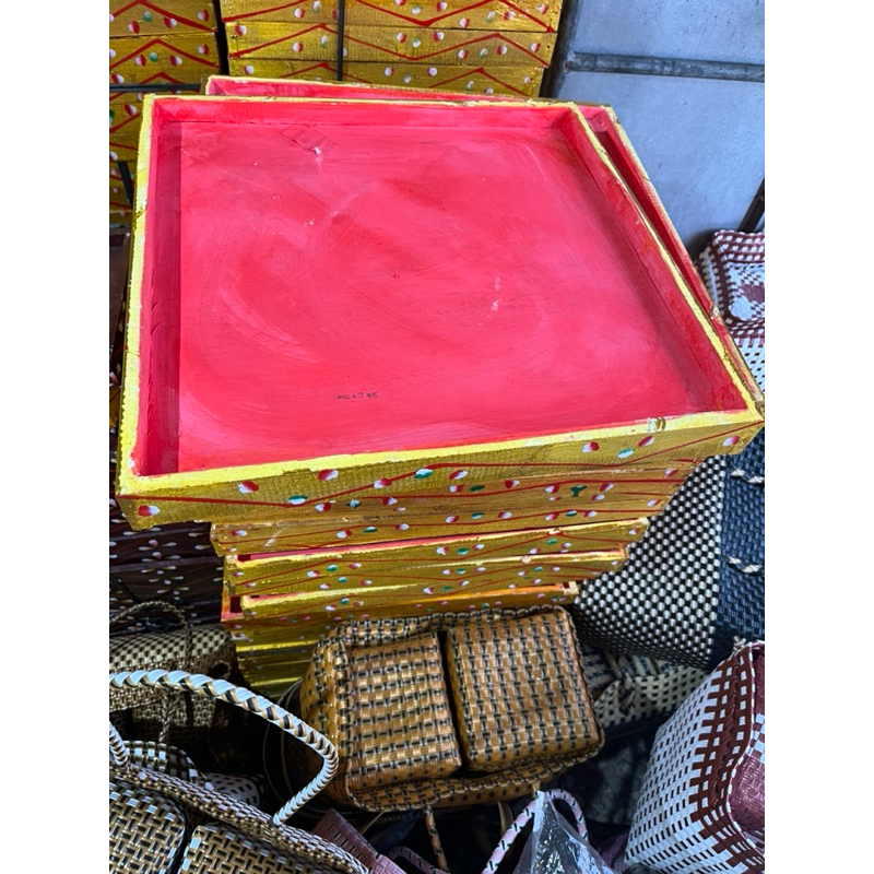 BEDEG KAYU/BOKOR KAYU/LAMPID/NARE KOTAK LUKIS BALI 1pcs