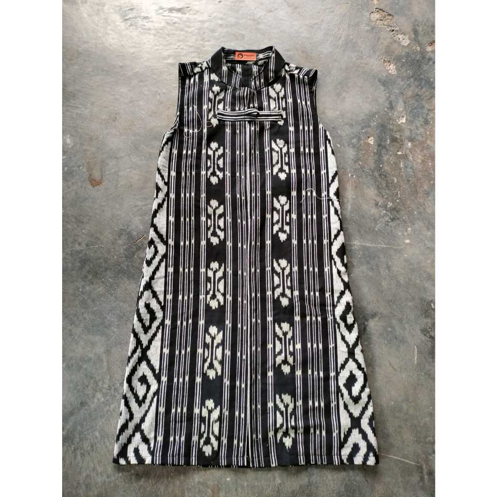 SERAGAM COUPLE VEST BATIK  TENUN ATBM IBU DAN ANAK PEREMPUAN