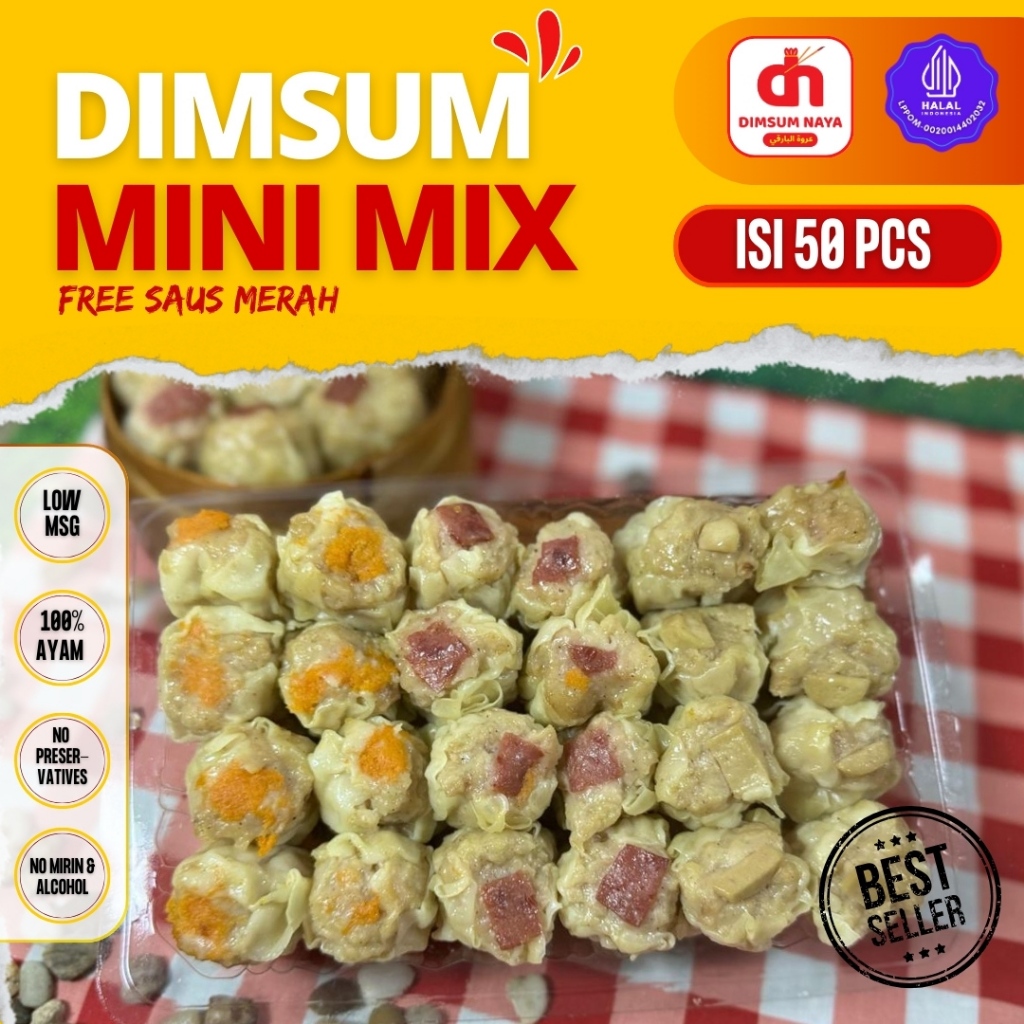 

NEW!! Kemasan Twinwal Dimsum Mini Frozen & Hangat isi 50 pcs Gratis Saos Merah