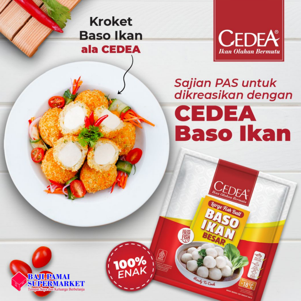 

Cedea Bakso Ikan Berbagai Ukuran