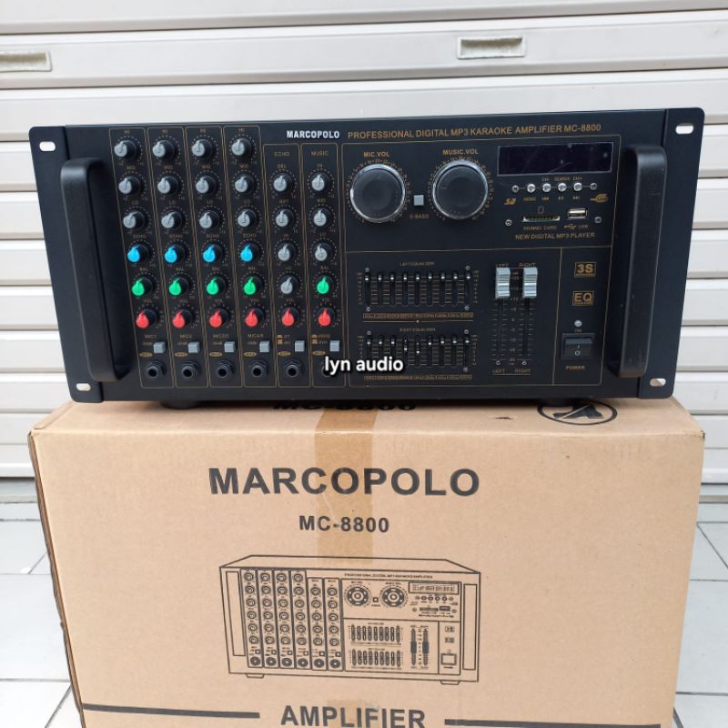 POWER AMPLIFIER + KARAOKE ( MARCOPOLO MC 8800 ) USB / MP3 SUARA MANTAP