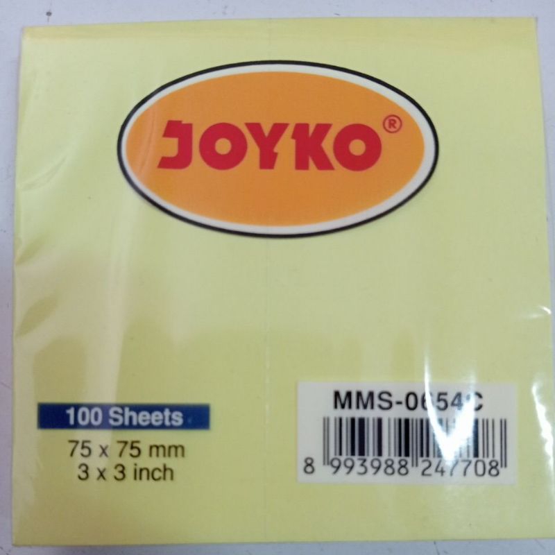 

MMS-0654C Memo stick 75x75mm 3x3inch (100sheets) 4 Warna pilihan pink/orange/hijau/kuning