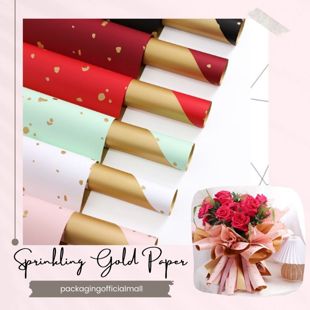 

SPRINKLING GOLD PAPER / Flower Wrapping