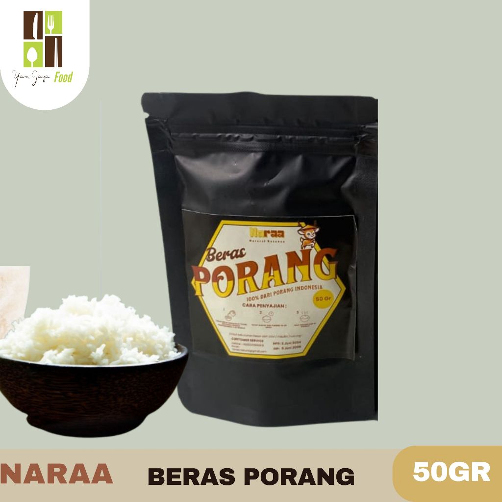 

Nara Beras Porang / Beras Siap Saji Kemasan Pouch 50gr 1pcs