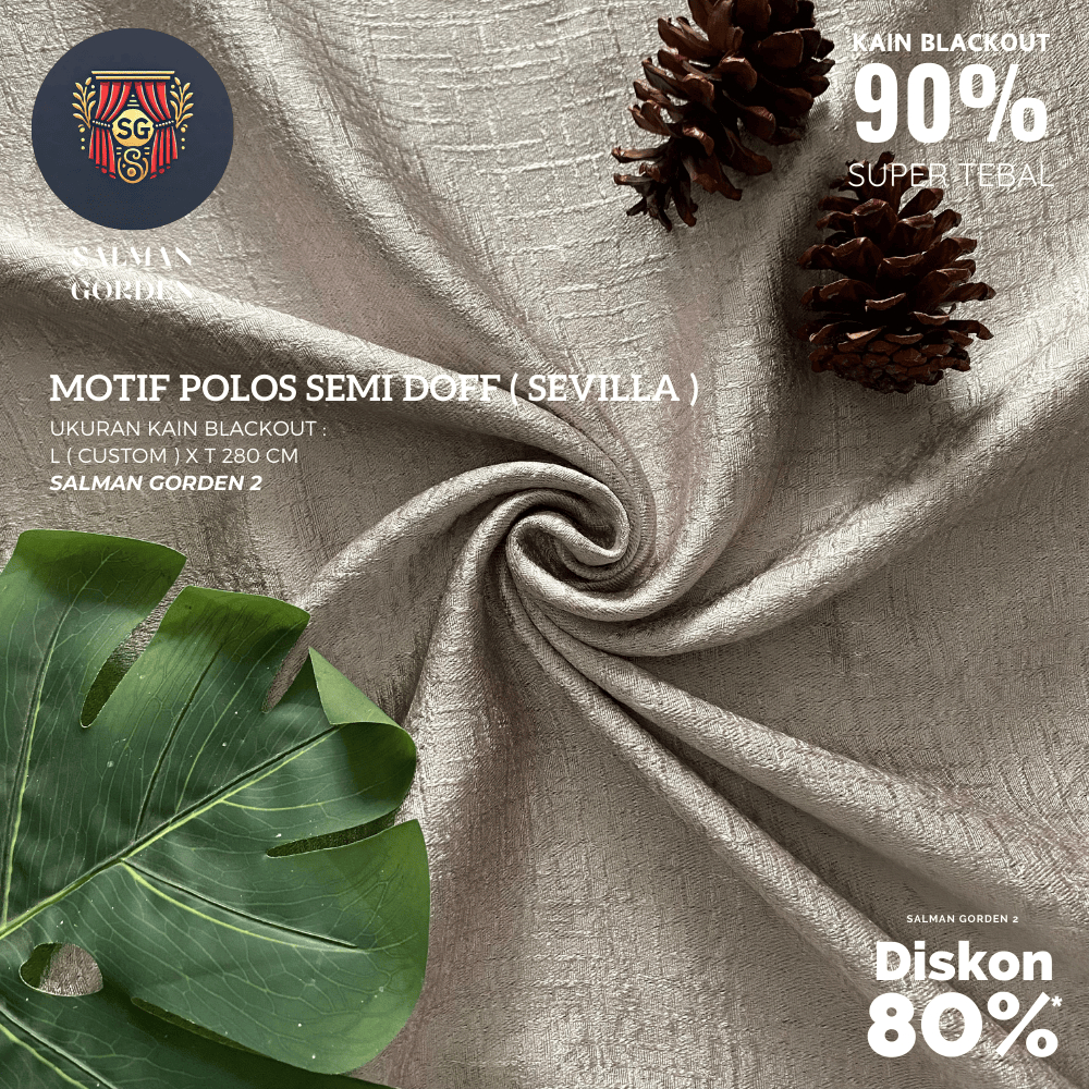 KAIN GORDEN BLACKOUT POLOS METERAN CUSTOM MOTIF POLOS SEMI DOFF ( KAIN BLACKOUT 85% - 95% - KODE SEV