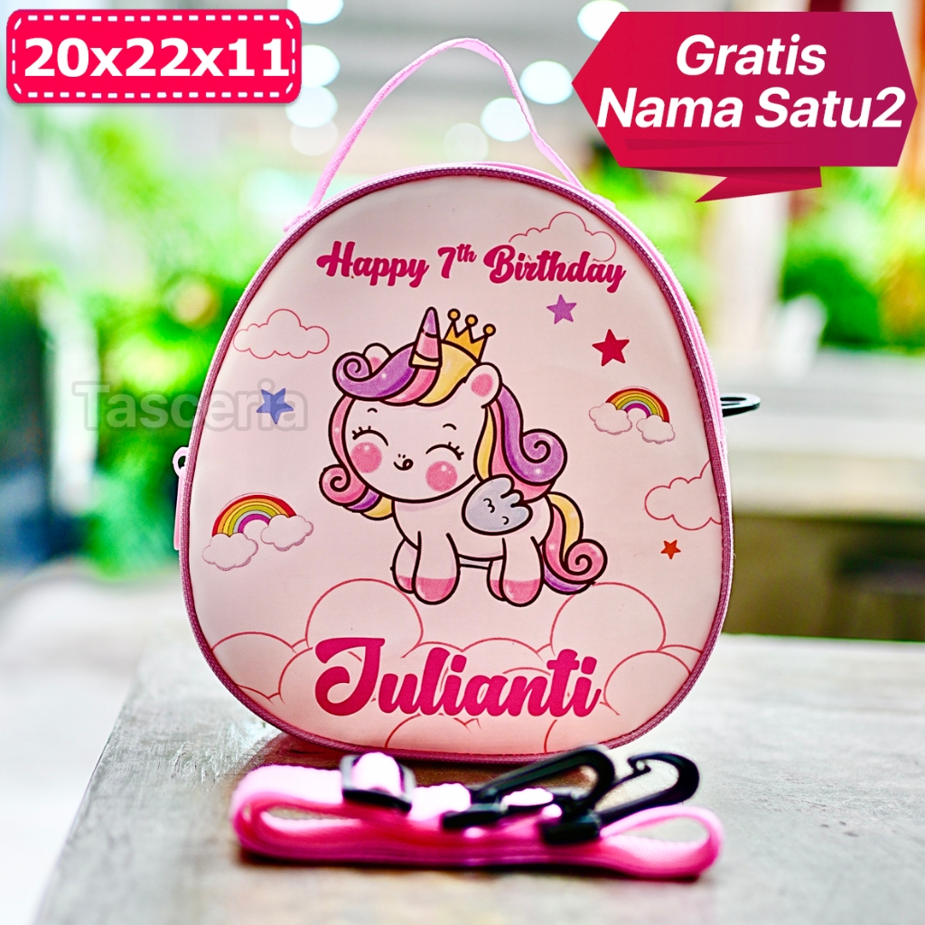 [ SELEMPANG ] Tas Telur Souvenir Ulang Tahun Anak Unicorn