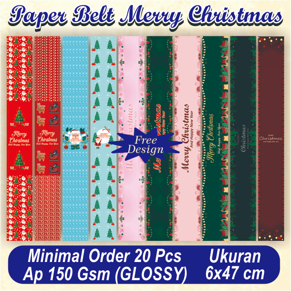 

PAPER BELT MERRY CHRISTMAS CUSTOM MURAH