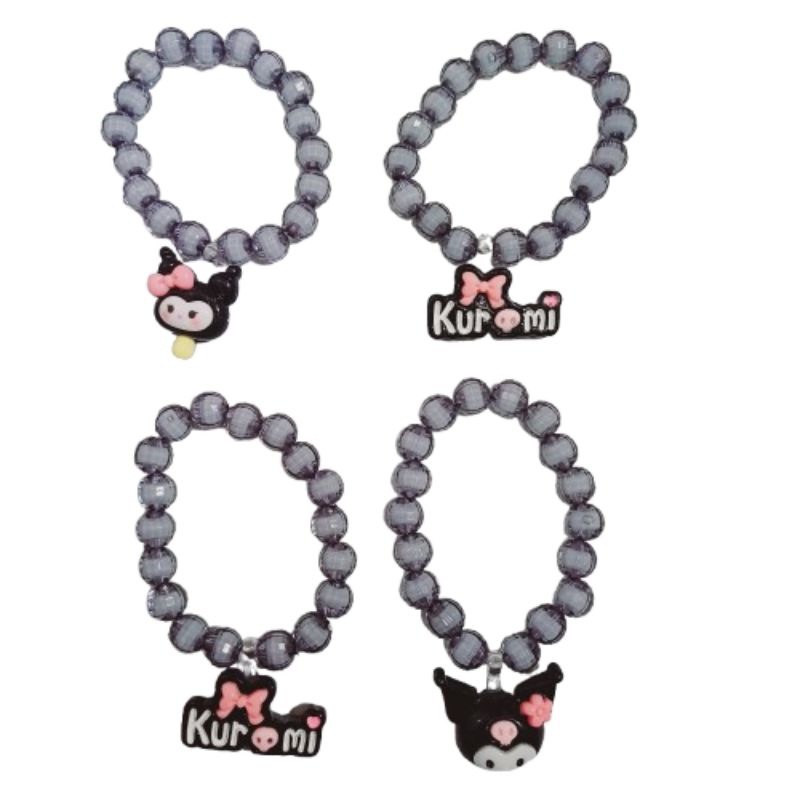 1 Buah Gelang Mote Karakter Elastis Aksesoris Tangan Beads Karakter Random