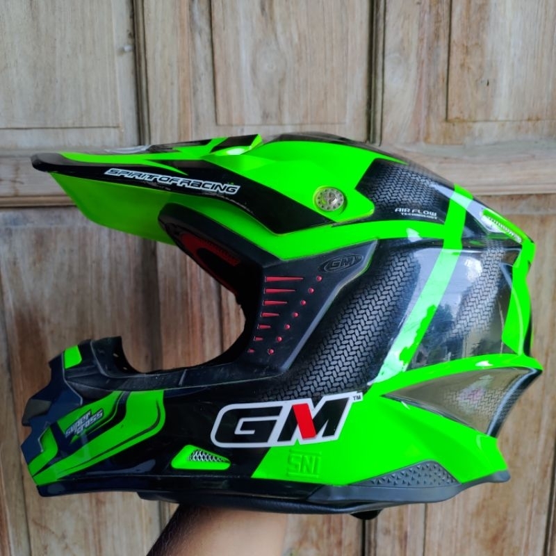 Helm GM cross original, bekas, seken mulus