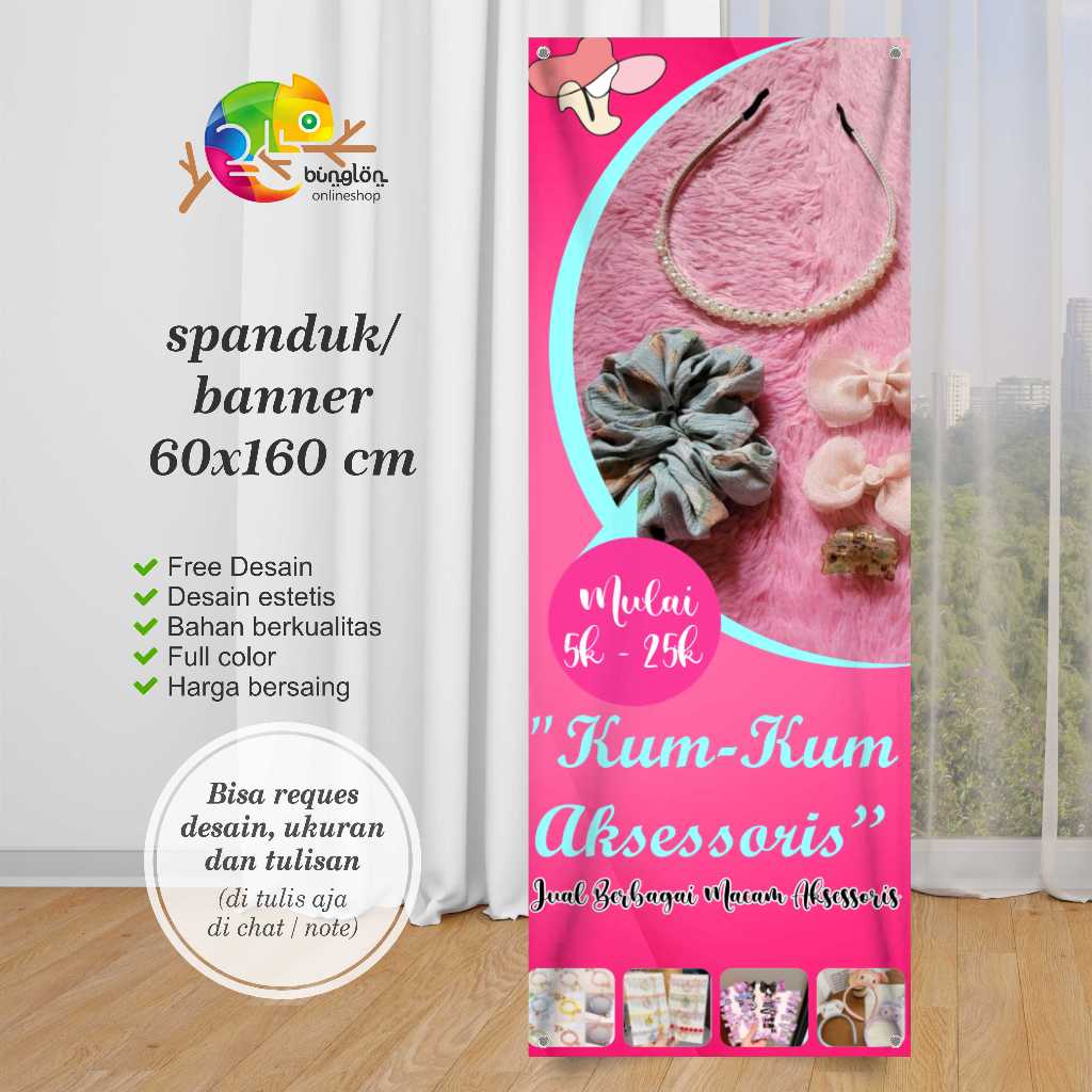 Cetak Spanduk Banner Toko Aksesoris