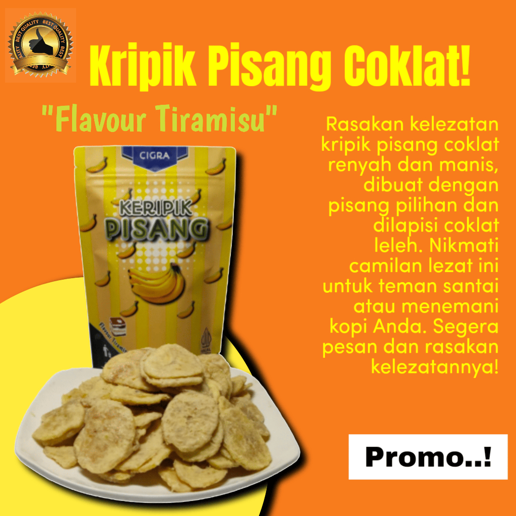 

Keripik Pisang | Rasa Tiramisu |100 gram | Cemilan Bikin Nagih | Terbaru 2024