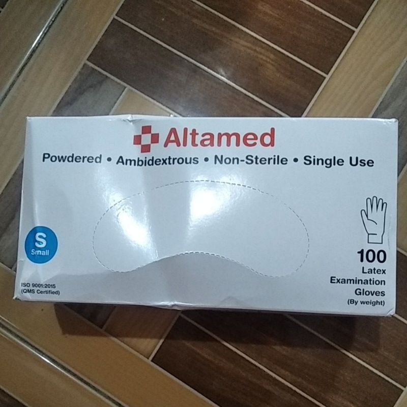 Sarung Tangan Medis Almated ukuran S | sarung tangan latex | SARUNG TANGAN MEDIS