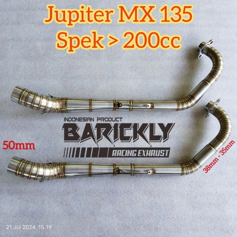 Header Leheran Pipa Leher Knalpot Racing Jupiter MX 135 Old New Bore Up 150cc 180cc 200cc 225cc 250