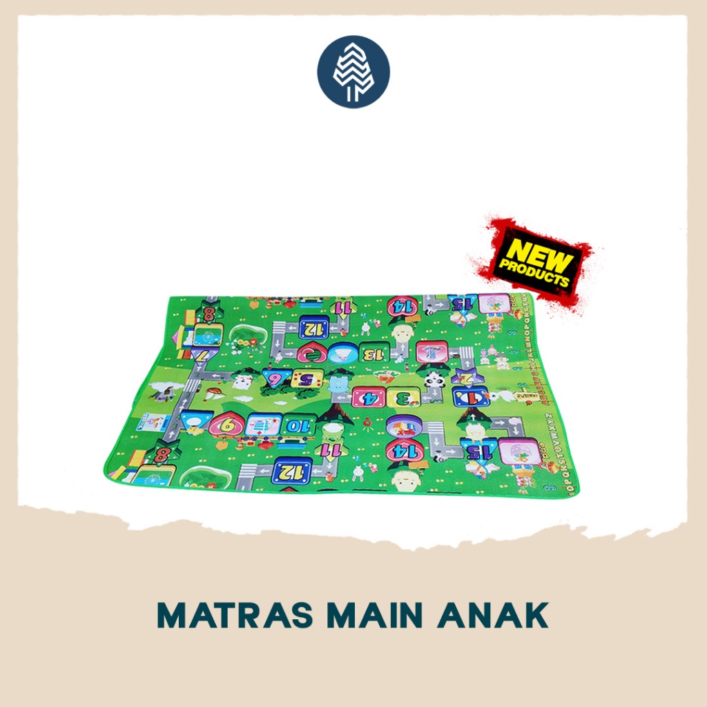 Brookwood Karpet foam PE motif bolak balik | tikar karakter | tikar karpet