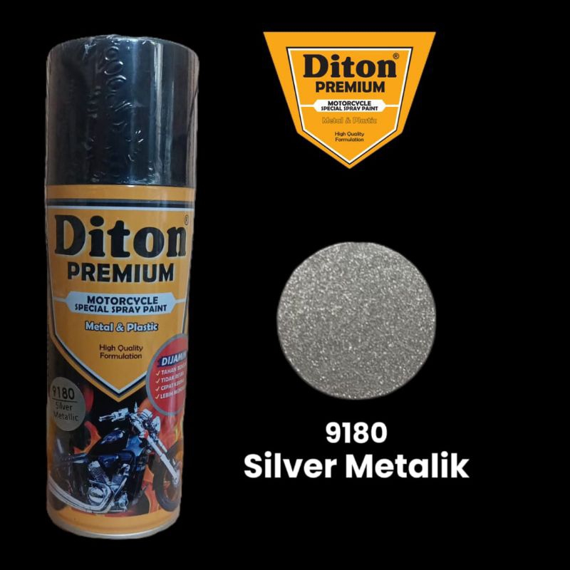 Cat Spray Pilok Diton Premium Silver metalik 9180 400cc Metalik Silver Tahan bensin