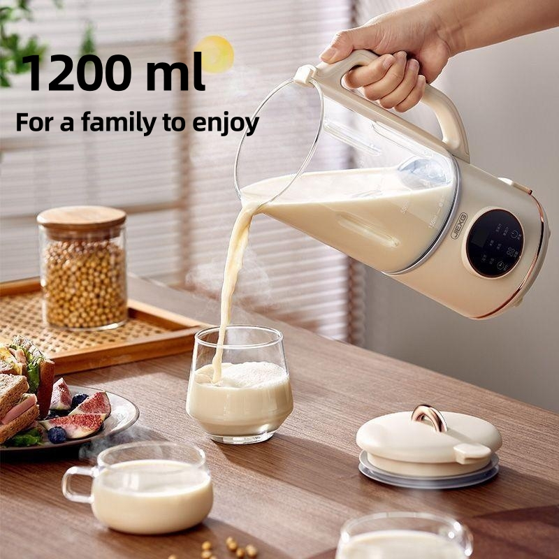 6 in 1 Soymilk Maker 1200ML Mesin Multifungsi Pembuat Susu Kacang Kedelai tanpa Disaring Blender Jus