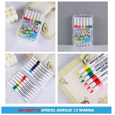 

Spidol Akrilik [1 Set - 12 Warna] / Pena Cat / Acrylic Marker|
