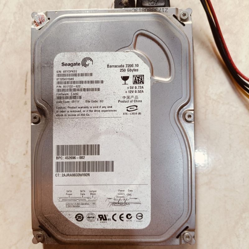 Hardisk 3.5 Inch 250 GB Seagate Barracuda 7200.10