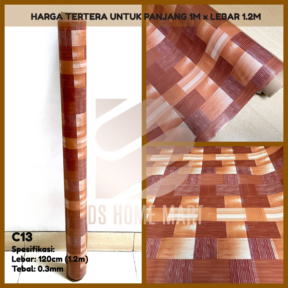 C13 - Karpet Lantai Tikar Plastik Vinyl METERAN dengan Lebar 1.2m