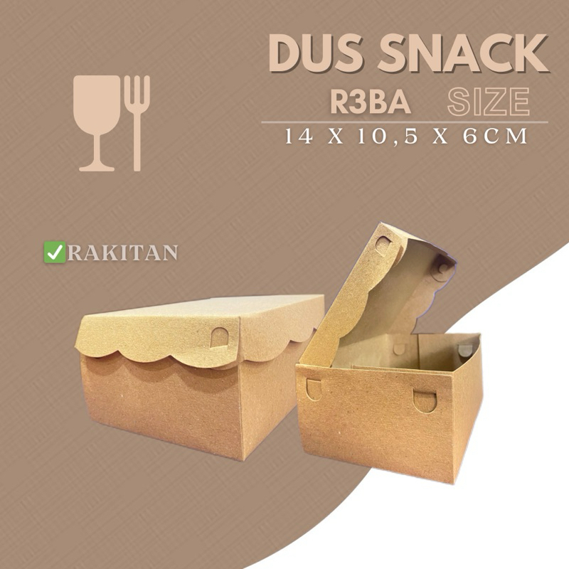 

GUDANG LAKBAN Kemasan R3 Dus Snack Kotak Kemasan Renda Polos