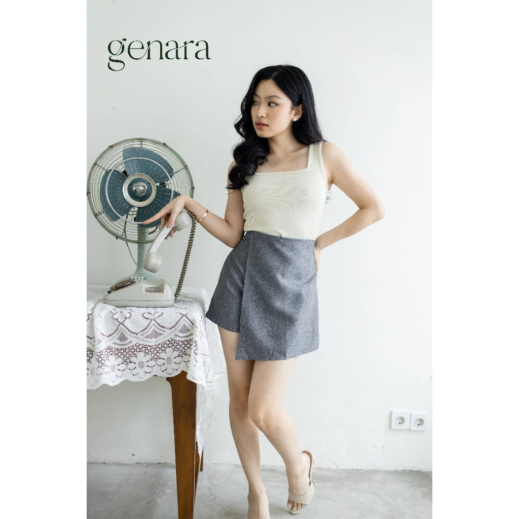 [ Genara ] Casey Skort | Rok Celana Korea | Rok Wanita