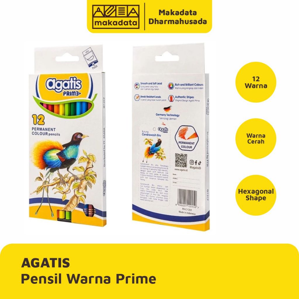 

PENSIL WARNA AGATIS PRIME 12 WARNA PANJANG (1 PCS)