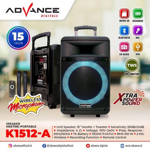 Speaker Portable Advance 15" K1512A / K-1512A