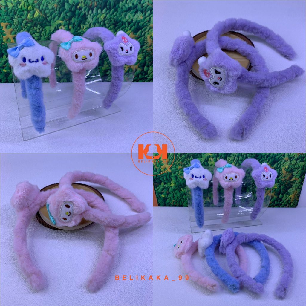 BANDO BULU ANAK BENTUK BINTANG KARAKTER SANRIO / BONDU ANAK KARAKTER SANRIO / BANDO KARAKTER SANRIO