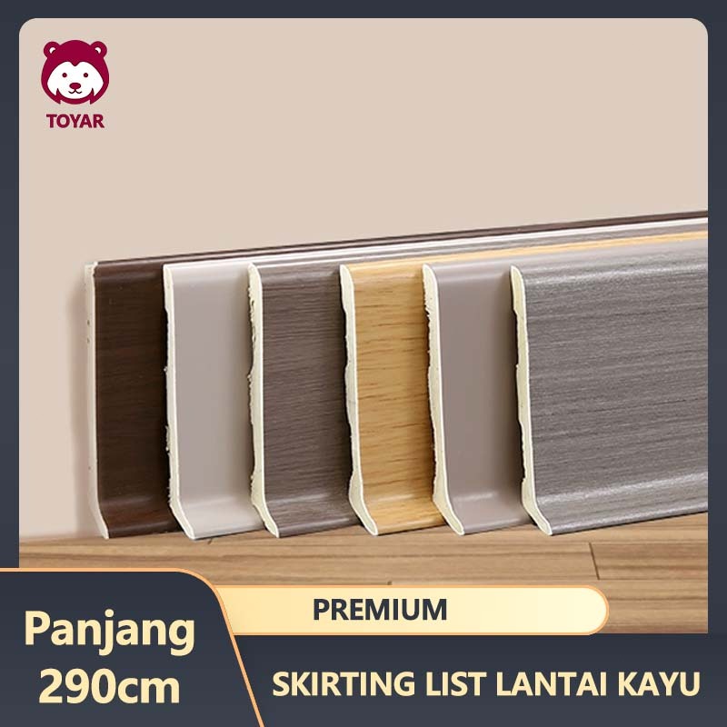 SKIRTING LIST LANTAI KAYU LANTAI (290cm x 8/10 cm) / Plint PVC / Plint PVC Tinggi 10cm / Aksesoris