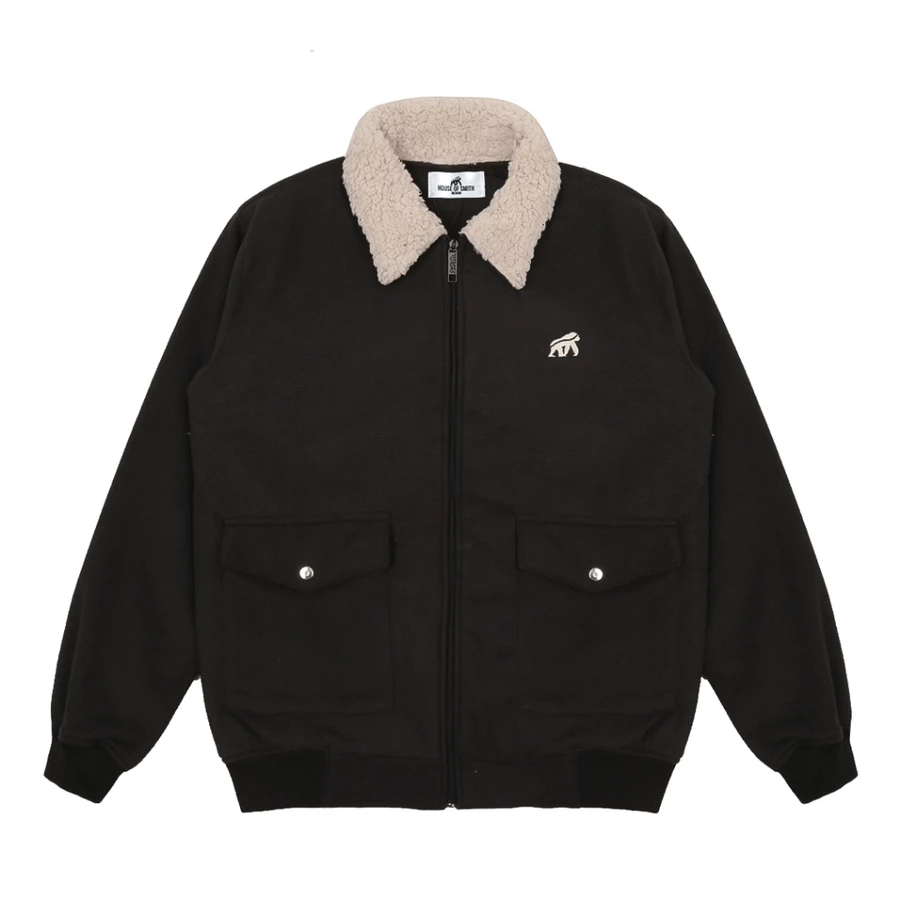 House of Smith TSM Jaket Sherpa Pria - Lasket Black #4 - Vintage Sherpa Jacket
