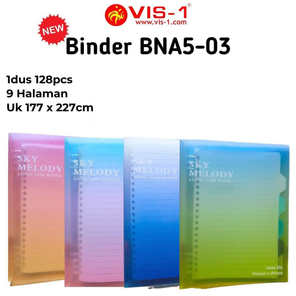

[1 Pcs] Binder Note B5 VIS-1 Transparan / Map Binder B5 VIS-1 Transparan