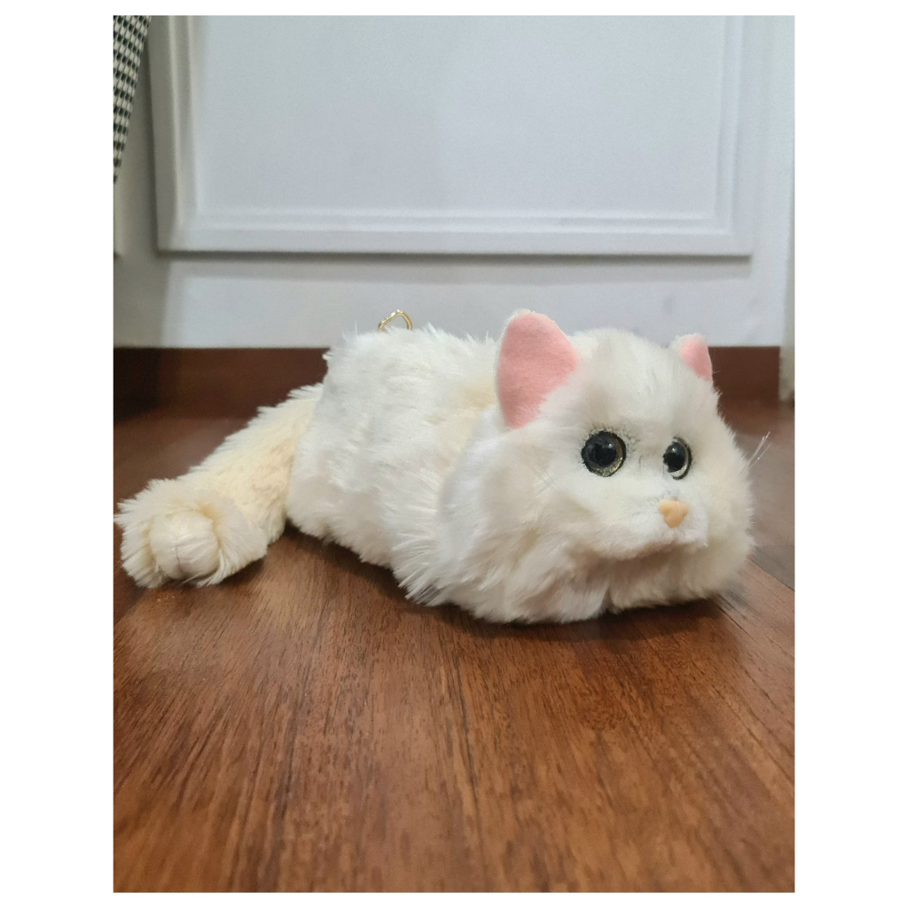 Tas Slempang Kucing Bulu Viral Syahnaz | Tas Bulu Bulu Import Korea | Tas Anak Remaja Kekinian